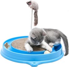 Cat Scratcher Toy with Ball Track - 3 in 1 Interactive Cat Toy, Cat Scratch P...