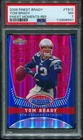 TOM BRADY 2008 TOPPS FINEST FINEST MOMENTS REFRACTOR #d 021/149 PSA 7