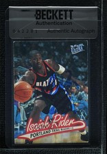 BAS 1996-97 Fleer Ultra Isaiah Rider #237 Seal of Authenticity Auto 3c7