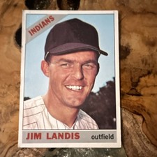 Topps 1966 Jim Landis #128 Cleveland Indians MLB Baseball Trading Card