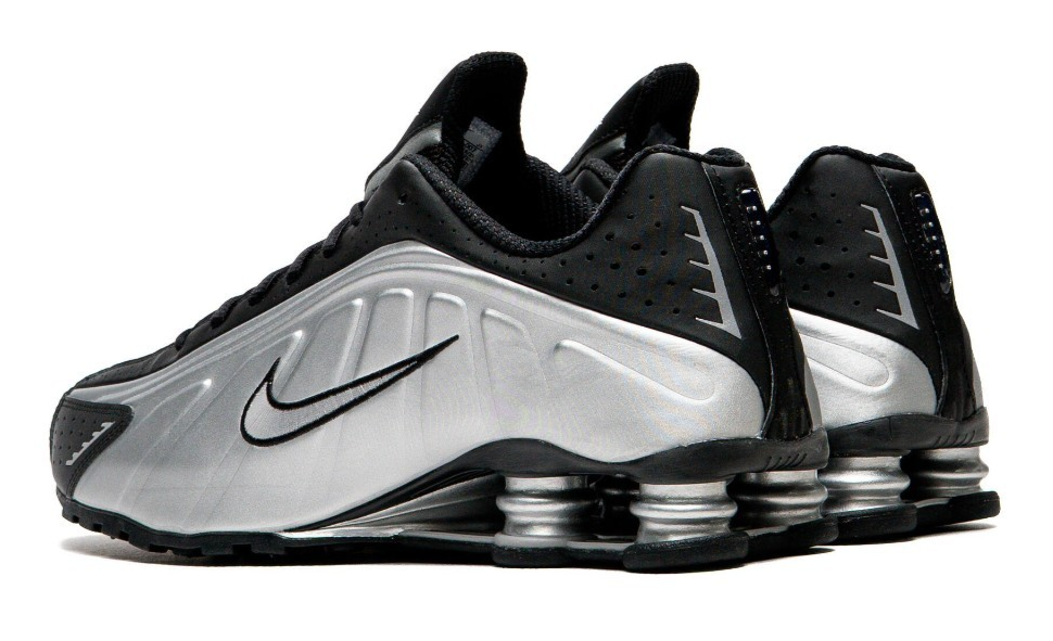 Nike Shox R4 Metallic Silver Black HQ1988-007 Men's Size New | eBay
