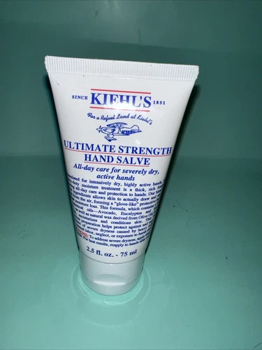 Kiehl's Ultimate Strength Hand Salve 2.5 Oz 75 mL Deluxe Travel Size Moisturizer