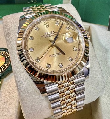 Brand New 2025 Rolex Datejust41 Jubilee Dia Champagne Dial 126333 Sticker
