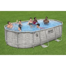 Coleman 90481E Power Steel 16 ft. x 10 ft. x 42 in. Oval Above Ground Pool Set