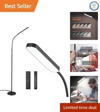 Versatile Remote Control Floor Lamp - Stepless Dimming & 360 Degree Flexibility