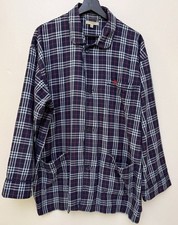Burberry PJ Top Shirt Nova Check Blue Size L Flawed