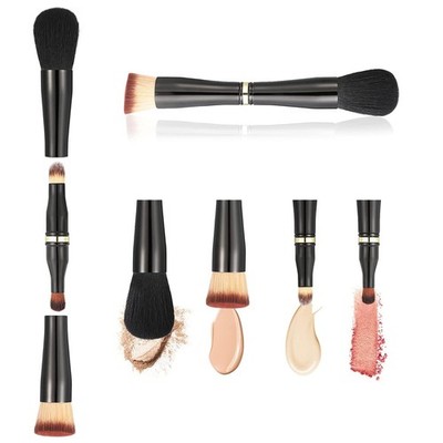 Make-up-Pinsel-Set, Reise-Make-up-Pinsel-Set mit Etui, 4-in-1-Make-up-Pinsel
