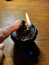 COBALT BLUE GLASS DESK LIGHTER