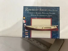 Authentic Models Handmade Wooden Rowboat Relic Red – Nautical Decor Display -NIB