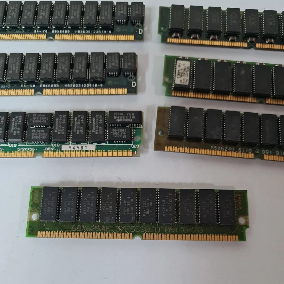 Lot of 7 EDO 72-pin Dual sided RAM SIMM Memory Untested - Image 4 of 4