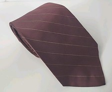Robert Talbot Tie Brown Striped For Rutland’s Silk Made In USA Formal