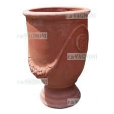 Vaso anduze in terracotta decorata fiori piante arredo giardino negozio tavolo