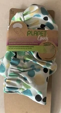 Planet Goody Shower Cap protection from moisture and frizz white w green dots
