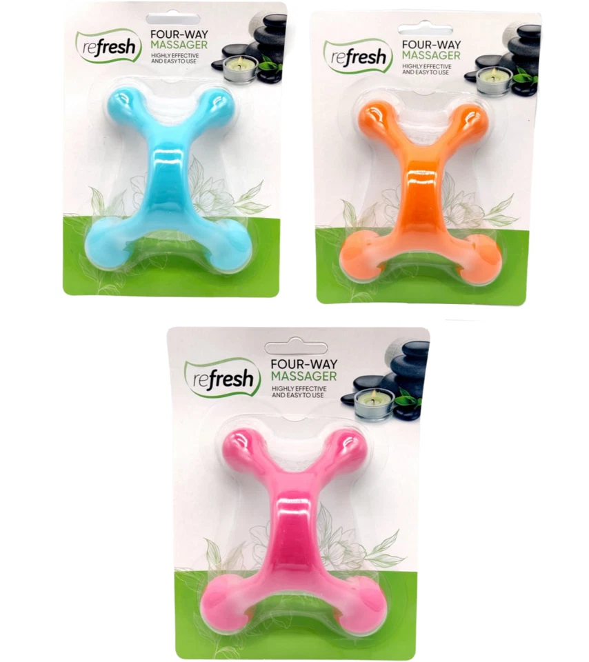 REFRESH 4 Ways Massage Tool Trigger Point Reflexology Body Massager Stress Release