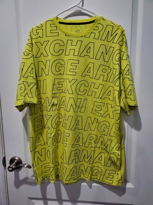yellow armani exchange shirt