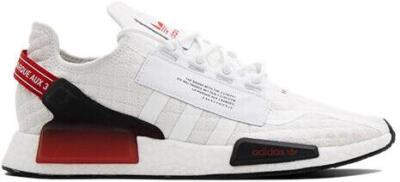 Size 13 - adidas NMD_R1 V2 Quilted - White Solar Red Fz4636