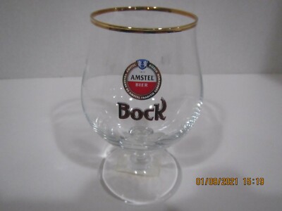 #66 VINTAGE AMSTEL Bier Beer Glass AMSTEL BOCK HOLLAND BIER Glass