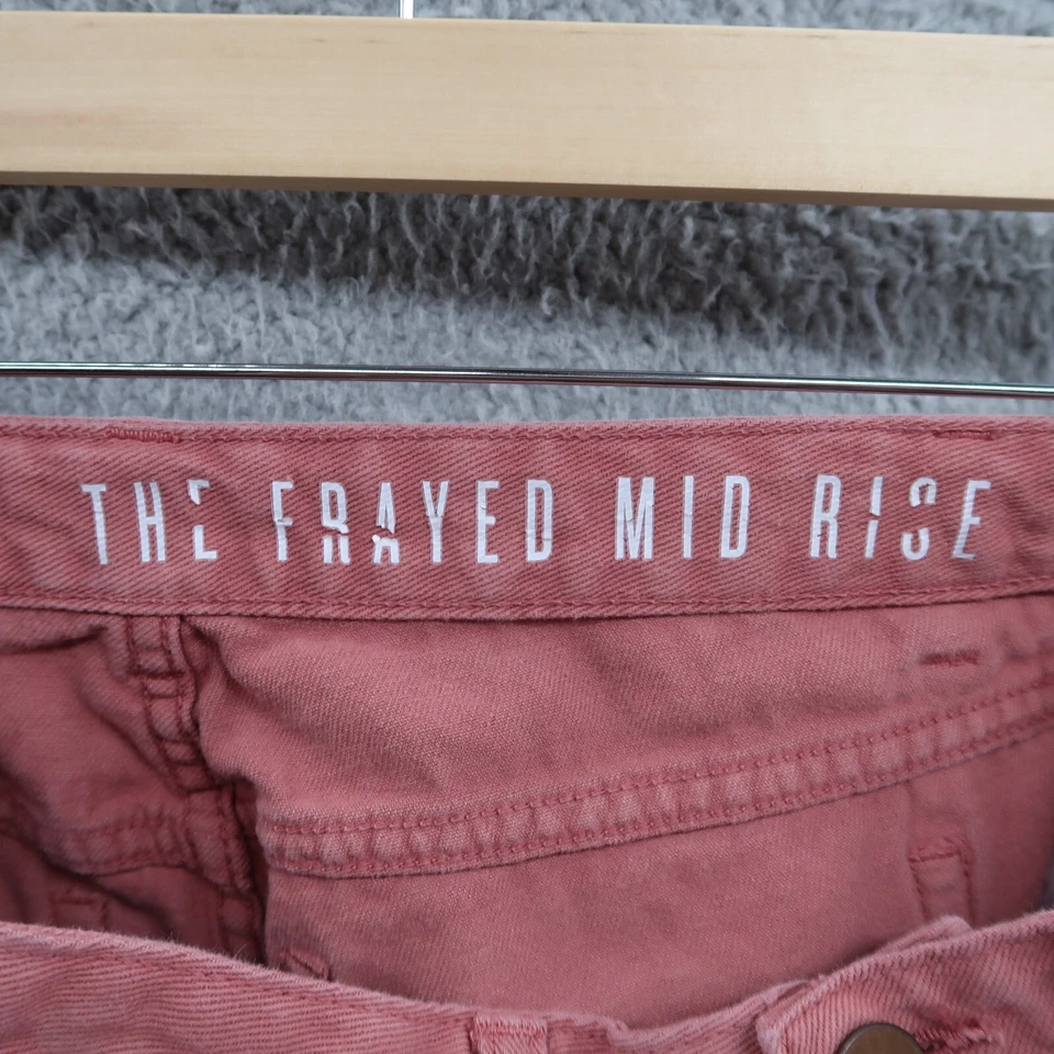 Pantalones Cortos de Algodón para Mujer 2 Rosa El Deshilachado Tiro Medio Corte Dobladillo Crudo Entrepierna de 2 Pulgadas Foto 2 de 4