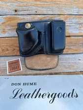 Don Hume Black Leather Chain Cuff 100B Magazine  Paddle For Steel Double Brass