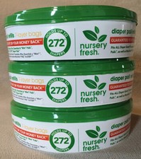  3 Nursery Fresh Refill Fits Diaper Genie Complete/Elite/Essentials/Mini Pails