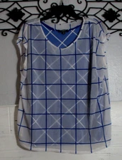 Elementz Women's Knit Top Size XL Short Sleeve Multicolored Round Neck