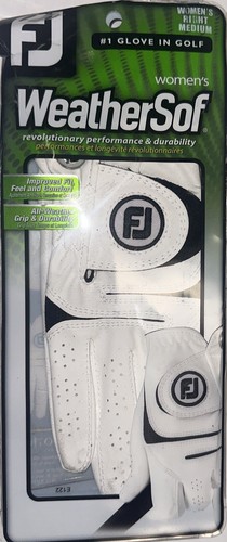 GUANTO DA GOLF FOOTJOY DONNA REGULAR MEDIUM BIANCO WEATHEROF DESTRO NUOVO CON ETICHETTE - Foto 1 di 4