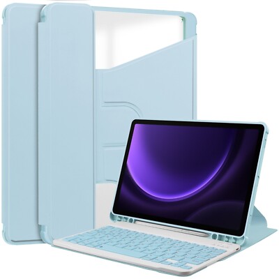 Samsung TAB S9 FE SM-X510 SM-516 11'' case 360 rotary keyboard shockproof flip