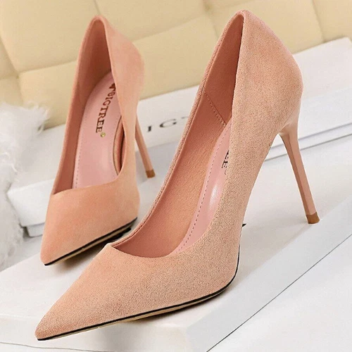 Sexy Damen-Pumps spitz zulaufend dünne High Heels modische Stilettos Partyschuhe - Bild 9 von 29