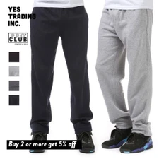 PROCLUB MENS COMFORT FLEECE PANTS PRO CLUB CASUAL 2 POCKETS SWEATPANTS (S-5XL)