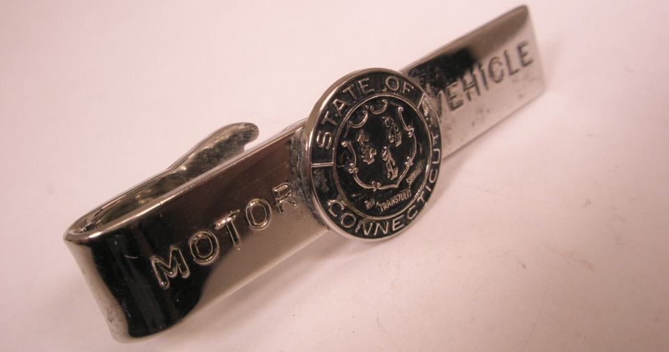 State of Connecticut Motor Vehicle Vintage SMALL Tie Bar Clip