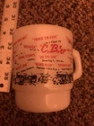 Vintage C.B.'er CB Radio Fire King Milk Glass Mug Coffee Cup Breaker Big 10-4
