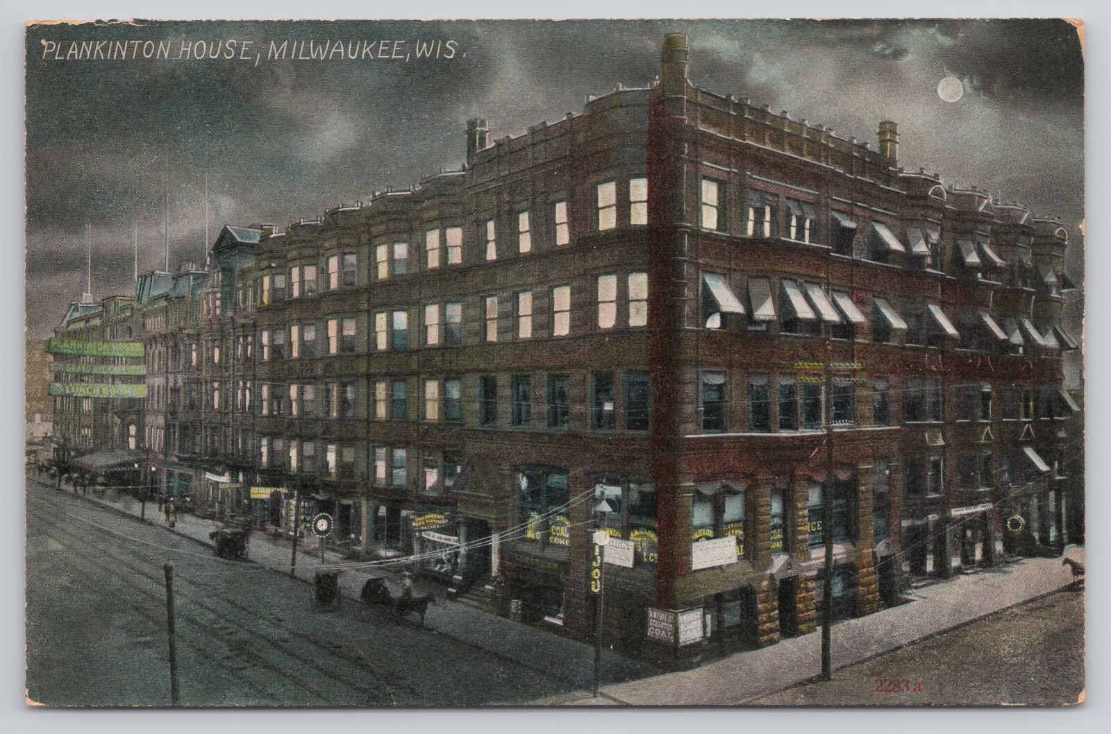 Plankinton House Hotel, Milwaukee Wisconsin WI Postcard