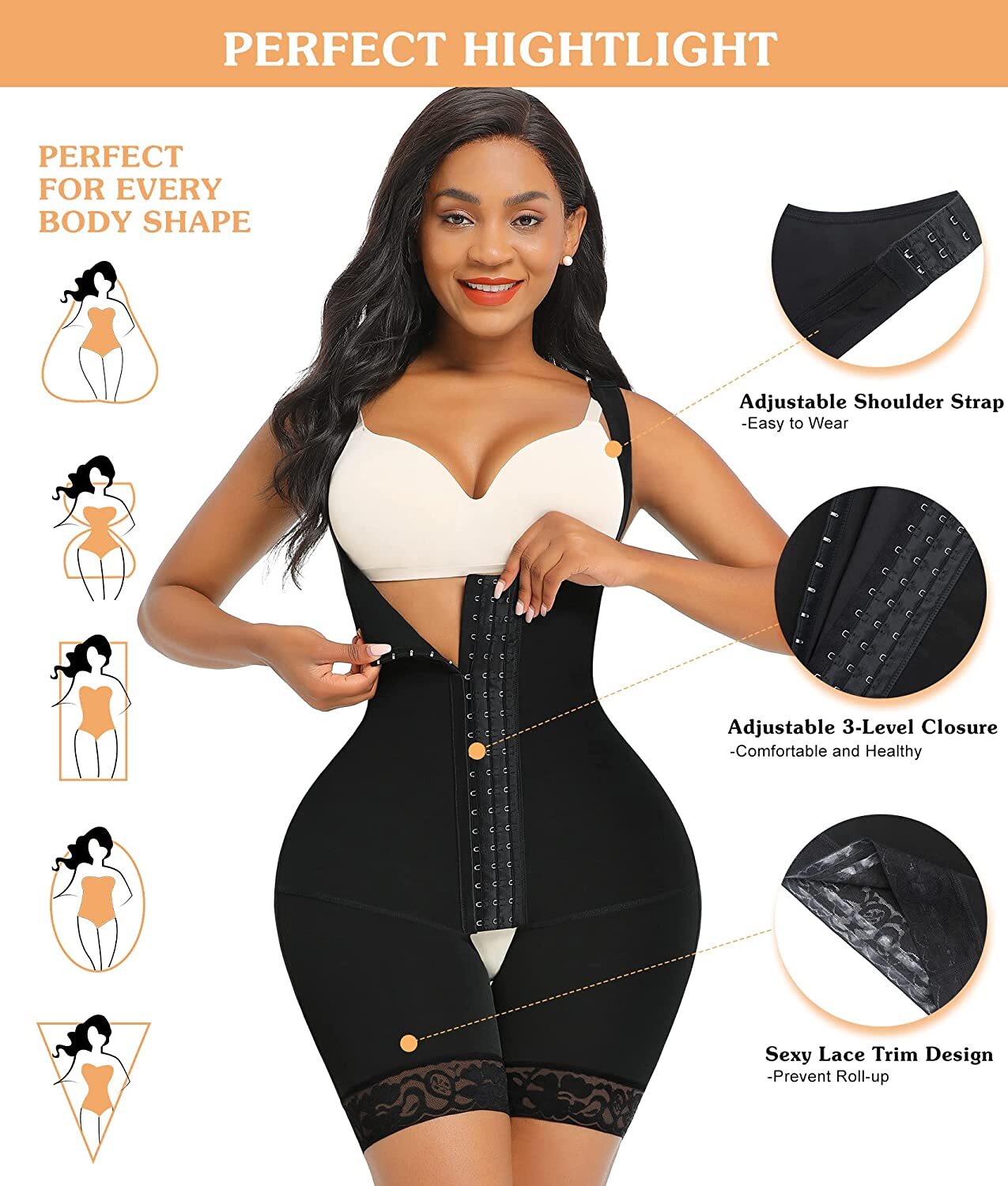 Fajas Colombianas Post Surgery Full Body Shaper Compression Garment Shapewear UK image 4