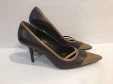 VALENTINO GARAVANI Wingtip Womens Heel Leather Brown/Tan Size 41.5