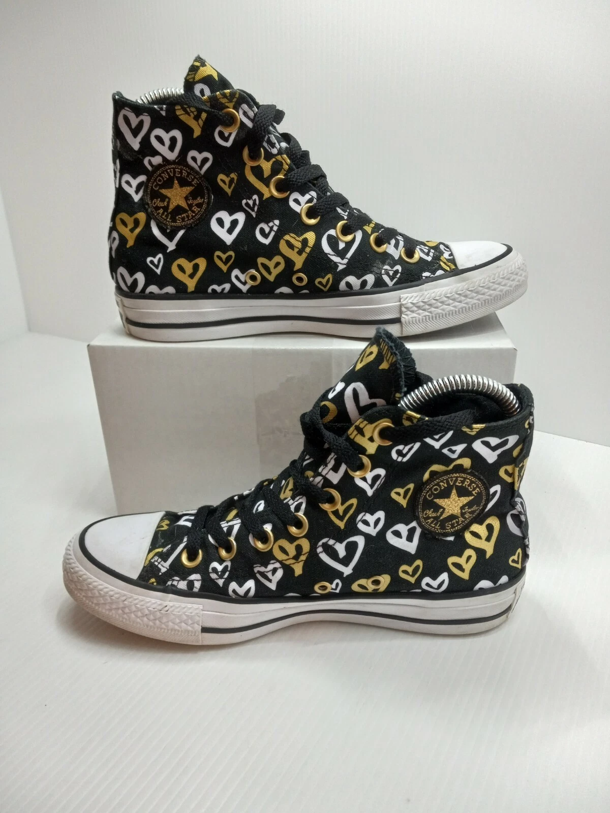 Sneakers Converse donna taglia 6 All Star HI oro e cuori bianchi 560902f