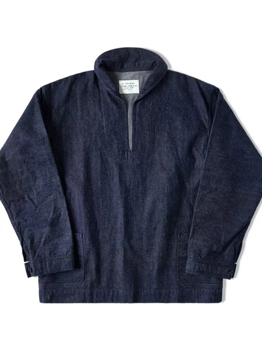 Bronson 1917 USN Dungaree Jumper Selvage Denim Pullover Vintage
