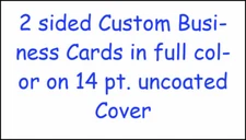 1000 2 SIDED FULL COLOR CUSTOM BUSINESS CARDS
