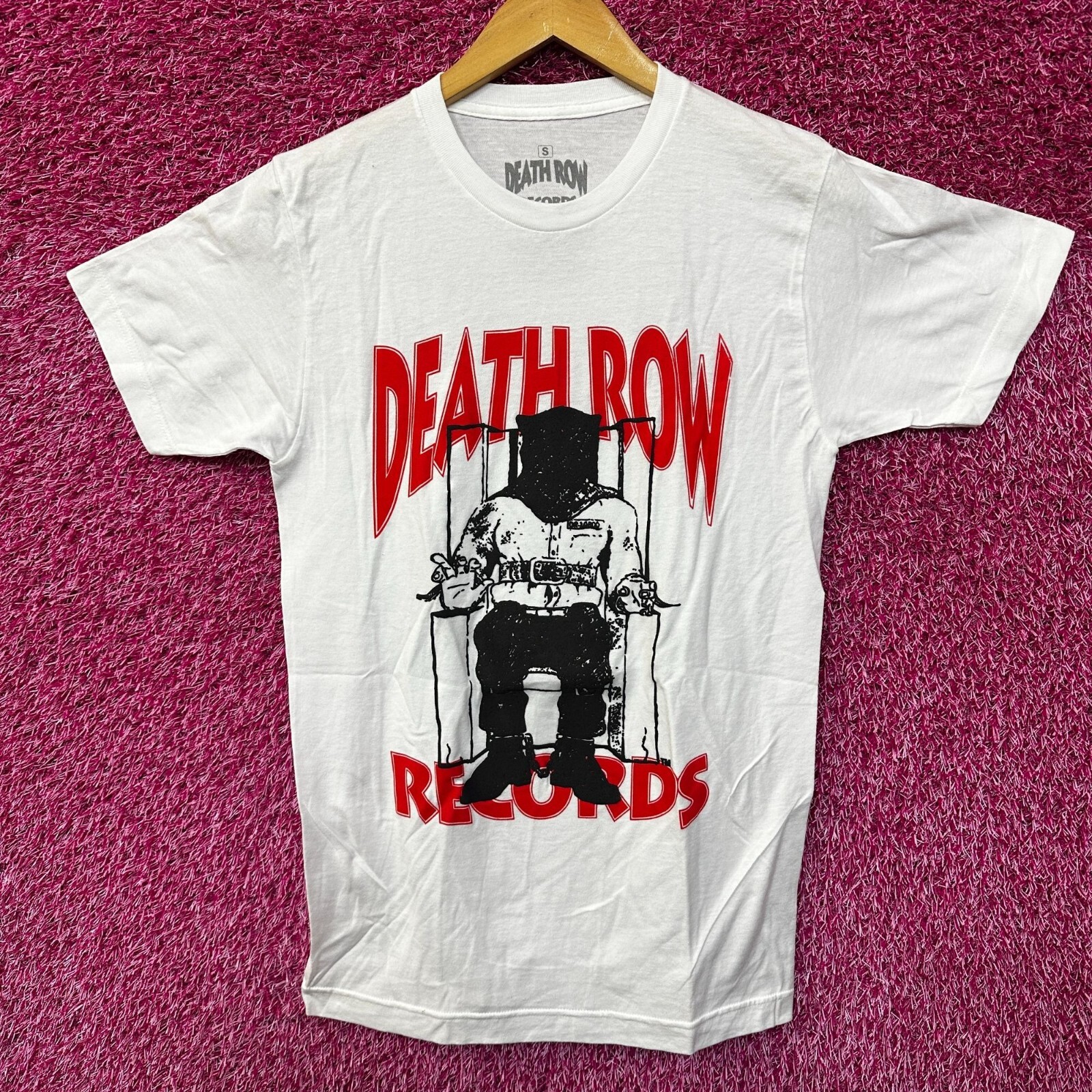 FILA Death Row Records Puffy Sedia Elettrica Detenuto Logo Rap Tee S