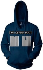 Doctor Who Tardis Police Call Box Pullover Hoodie Licensed NEW UNWORN