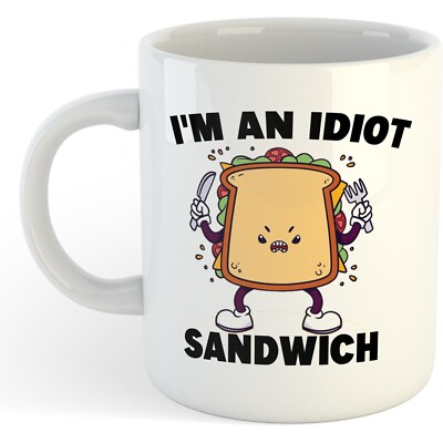 11 Unzen Keramiktasse - Ich bin ein Idiote Sandwich - lustiges TV-Show Zitat Gordon Ramsay
