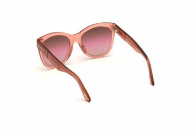 NWT TOM FORD Wallace FT0870 74F Transparent Coral/Gradient Pink 54