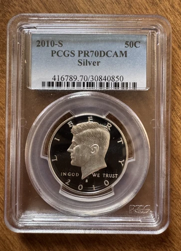 2010-S 90% Silver Kennedy Half Dollar-PCGS PR 70 DCAM Proof