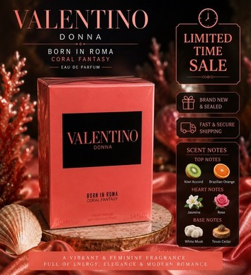 VALENTINO Born In Roma Coral Fantasy Eau de Parfum Spray Women's Fragrance Boxed