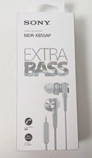 Sony MDR-XB55AP White Extra Bass Wired In-Ear Earbuds with Mic Remote NEW FS