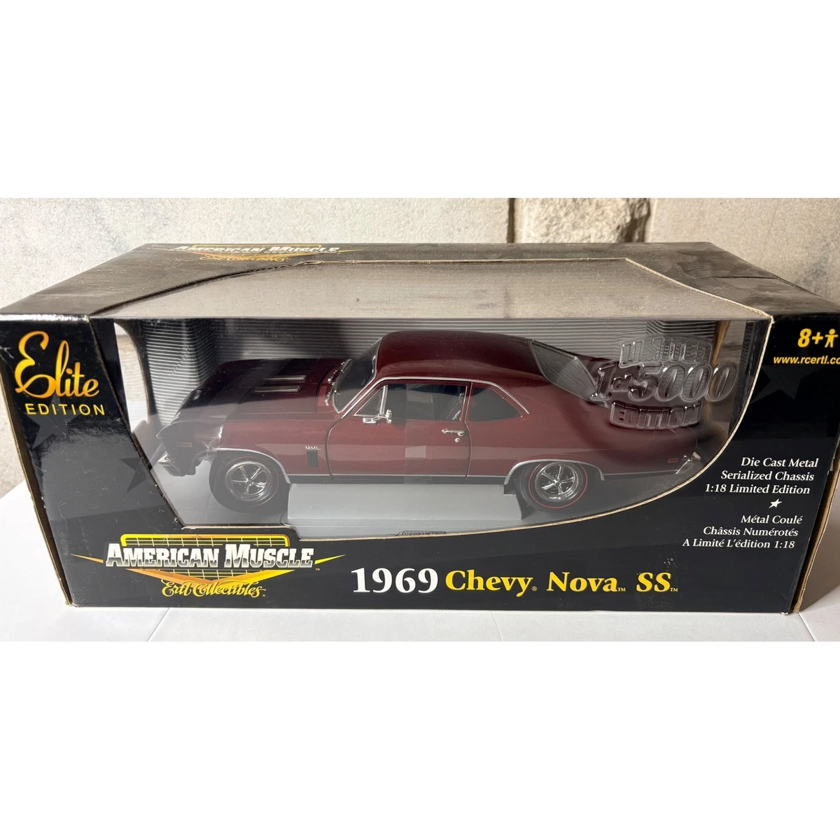 Sunstar 1/18 Chevrolet Nova 1963 – Noire, Miniature Voiture Collection
