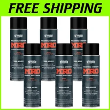SEYMOUR Industrial Spray Paint - Flat Black, Pack of 6