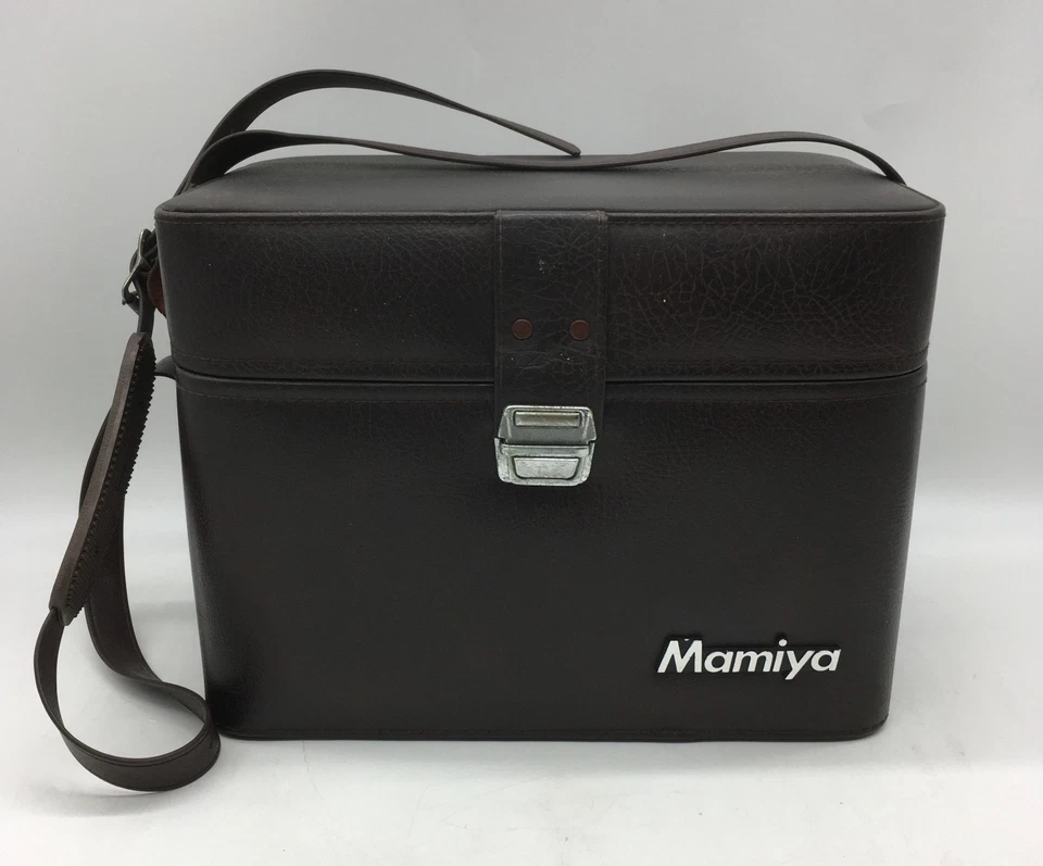¡Raro! Estuche rígido de cuero genuino original Mamiya para RZ67 RB67 M645 de JAPÓN Foto 2 de 4