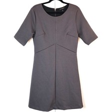 Banana Republic Charcoal Gray Black Dress Structured Minimalist 8 Church Work