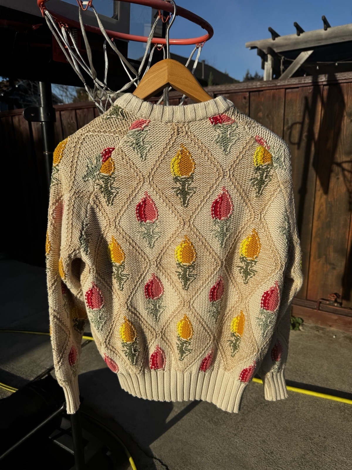 Rare Aime Leon Dore Floral Knit Sweater Size XS image 4