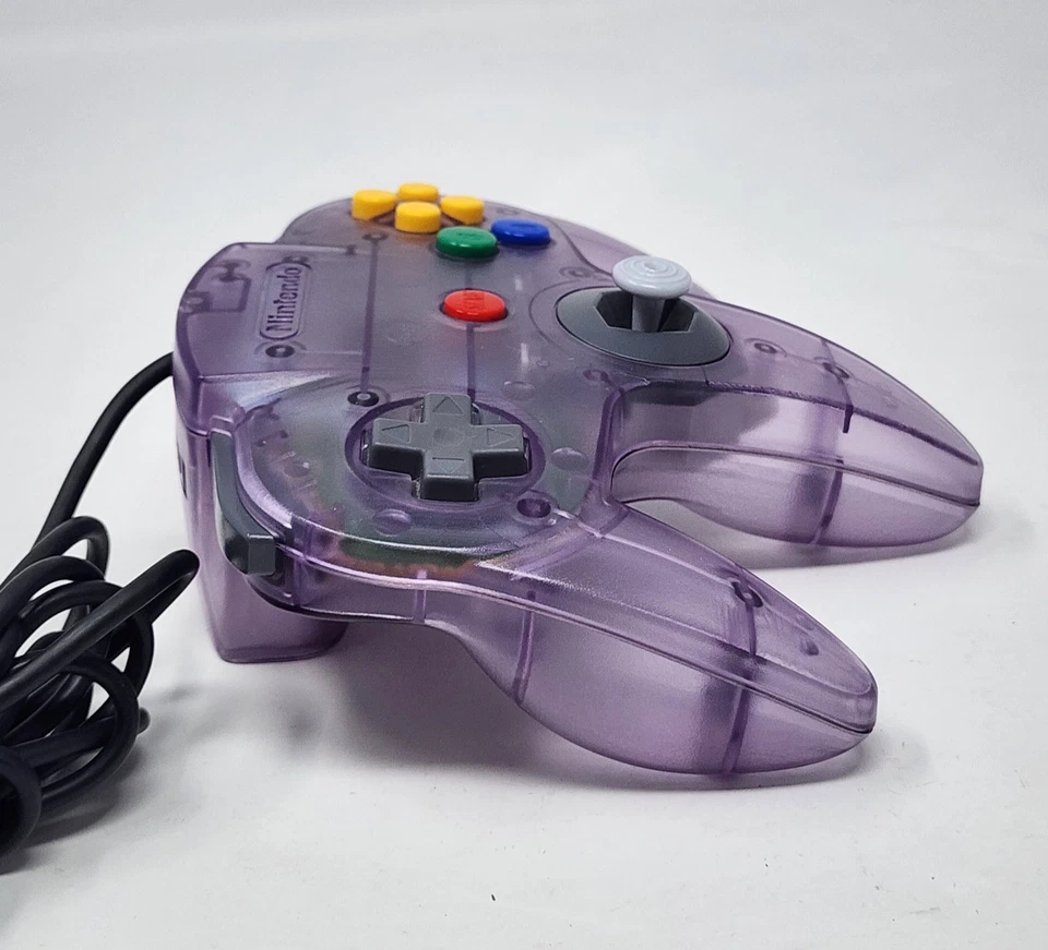 Official Nintendo N64 Atomic Purple Controller OEM Transparent - TESTED - Image 4 of 4